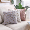 Double-Sided Soft Throw Pillow Cover Square PV Plush Pillow Cases Gold Stamping Feather Decorative Pillow Cushion Cover